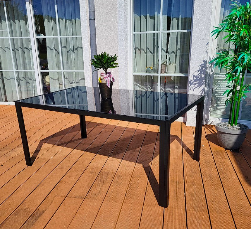 Sitzgruppe POETTO 4 Personen Aluminium Gartenmöbel Tisch Stühle Terrasse Stuhl