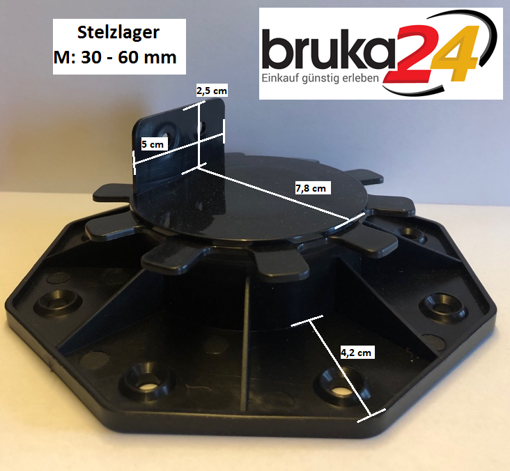 PRO-FIXX Stelzlager Stellfüße Verstellfüße Stellfuß Plattenlager Terrasse WPC